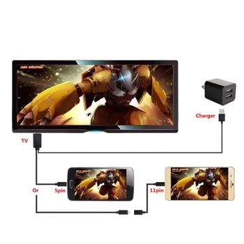 5pin 11Pin Cablu MHL Micro USB HDMI 1080P HD TV Cablu Adaptor pentru Galaxy Sony Dispozitive Android TV, PC, Laptop