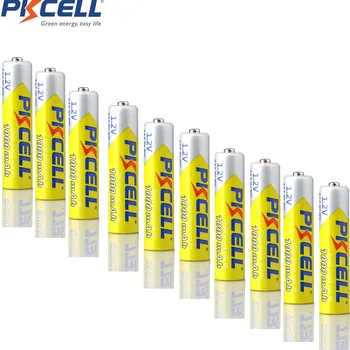12Pcs PKCELL 1.2 v NIMh Baterie AAA 1000mAh AAA nimh Baterii Reincarcabile si 3PC Suport Baterie de Cutii de Caz