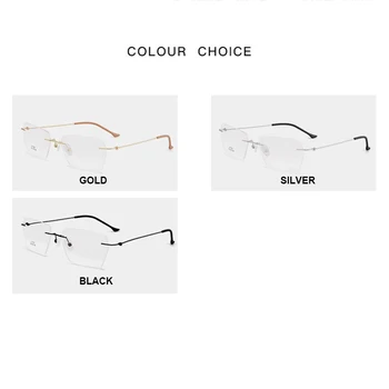 Aliaj de Ochelari fără ramă Cadru Bărbați Femei Ultralight Rame Optice baza de Prescriptie medicala Ochelari Fara rama Glasse ochelari
