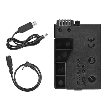 Andoer DR-E8 Dummy Baterie cu DC Power Bank USB Cablu Adaptor de Înlocuire pentru LP-E8 pentru Canon EOS 550D 600D 650D 700D DSLR
