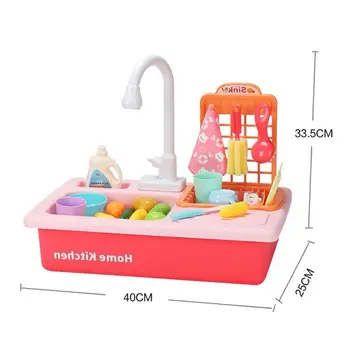 Bucatarie Copii Jucarii De Simulare Mașină De Spălat Vase Jucarii Educative Mini-Bucatarie Alimente Pretinde Joc De Tăiere De Rol Fete Jucarii