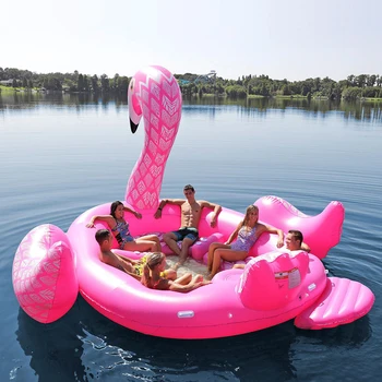 Se potrivește Șapte Persoane 530cm Enorm Flamingo Gigant Unicorn Barca Gonflabila Petrecere la Piscină Float Saltea de Aer Inel de Înot Jucării boia
