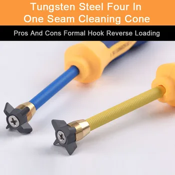1 Set Țiglă de Frumusete de Cusut Instrument de Gresie Lacune Curat Presiune Tungsten din Oțel pentru Faianta Lacune de Curățare Instrumente de Constructii