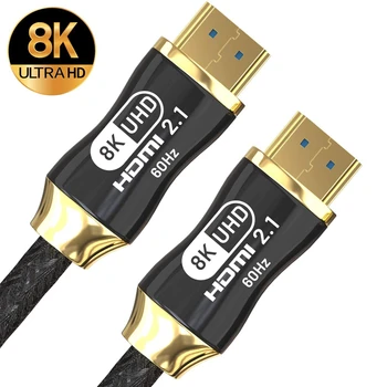 8K Cablu HDMI 4K 60Hz 120Hz HDMI 2.1 Cablu 48Gbps ARC HDR Video Cablu pentru Amplificator Apple TV HDTV PS4, PS5 Proiector Xiaomi Mi Box