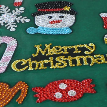 Pomul de crăciun Fereastra Autocolant 3D DIY Diamant Pictura Perete Autocolant Festival Decalcomanii de picturi Murale Cadou de Anul Nou Crăciun Decor pentru Camera
