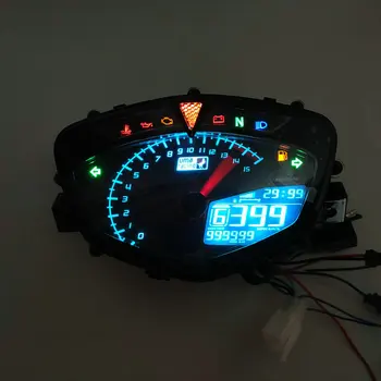 Motocicleta Tahometru Digital Kilometraj Vitezometru Indicator Contor de Moto Instrument de 7 Culori Pentru Yamaha LC135 Temperatura Apei