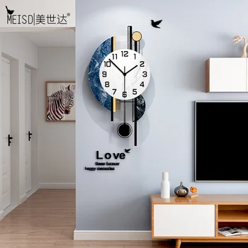 MEISD Ceas Mare Creatoare de Calitate Acril Ceasuri cu Pendul Decor Acasă Cuarț Tăcut Cameră Horloge Cu Autocolant Gratuit, Transport Gratuit