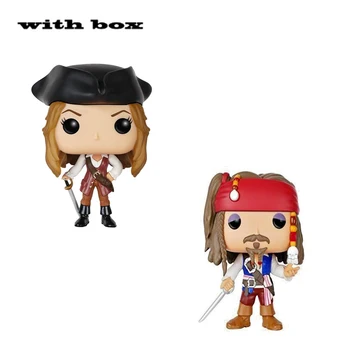 POP Pirates Captain ELIZABETH SWANN Căpitanul JACK Sparrow cu cutie figurina de Colectie Model de jucării pentru copii