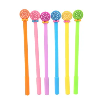 20 Buc Noi Bomboane Lollipop Pen Învățare Creativă Papetărie De Birou Pixuri De Desene Animate Drăguț Apă Pen