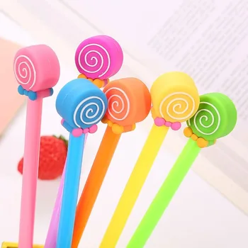 20 Buc Noi Bomboane Lollipop Pen Învățare Creativă Papetărie De Birou Pixuri De Desene Animate Drăguț Apă Pen