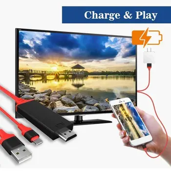 2M 8 Pini La HDMI HDTV AV Cablu Adaptor Pentru Lightning Pentru IPhone și Pentru IPad IOS Sistem de Telefon Mobil TV Cablu Hd