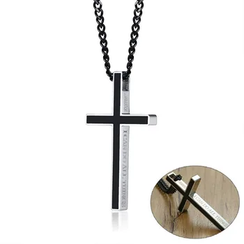 Unic Filipeni 4:13 Biblia Cruce Coliere pentru Femei Bărbat din Oțel Inoxidabil Iisus Hristos Rugăciune Unisex Religioase Bijuterii