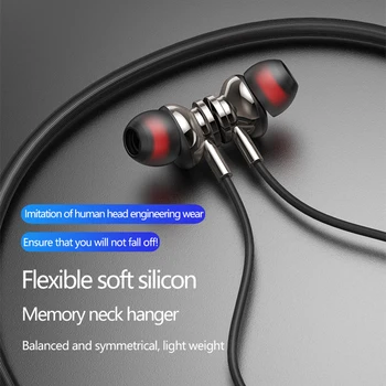 Bluetooth 5.0 set cu Cască fără Fir Magnetic Căști cu fixare pe gât rezistent la apa IPX5 Sport Căști Cu Anulare a Zgomotului Microfon Control Volum