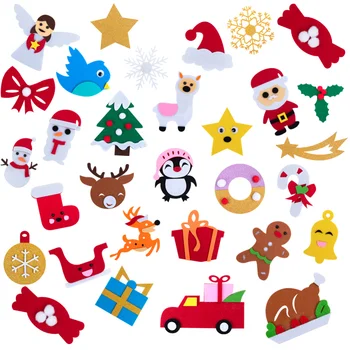 Simțit Pom de Crăciun cu 31Pcs Ornamente, Decoratiuni de Craciun pentru Casa Navidad 2021 Cadouri de Anul Nou Ușa de Perete Agățat Pandantiv