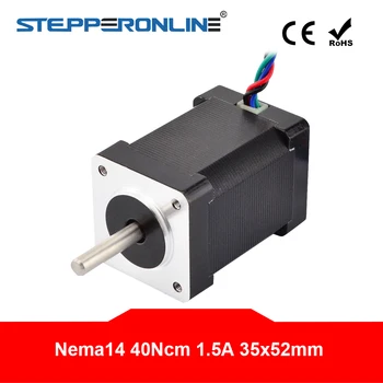 Cuplu mare Nema 14 Motor pas cu pas 40Ncm(56.7 oz.în) 1.5 O 35x35x52mm Nema14 pas cu pas 4-plumb pentru CNC DIY Imprimantă 3D