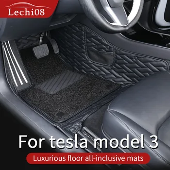 Piele podea mat Pentru tesla model 3 covorase Tesla model 3 accesorii model 3 tesla trei tesla model 3 /accesorii model3
