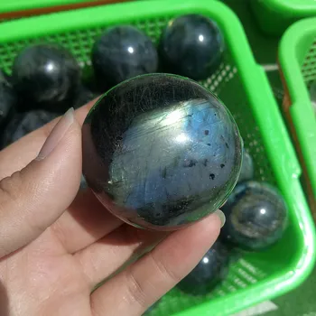 4.2 cm albastru lumina labradorit cuarț de cristal Natural labradorit glob de cristal de vindecare ca cadou