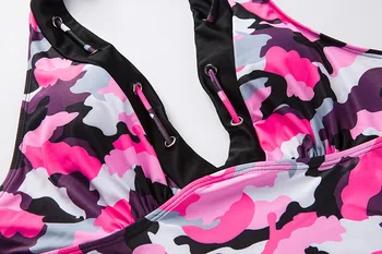 2018 noi camo halter tankini de costume de baie femei plus dimensiune push-up monokini mare de costume de baie roz vintage costum de baie bikini din două piese