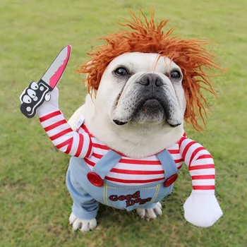 Halloween Costume De Câine De Companie Amuzant Haine Reglabil Câine Cosplay Costum Seturi De Noutate Îmbrăcăminte Pentru Mediu Pentru Câini De Talie Mare Bulldog, Pug