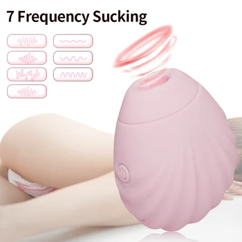 Clitoridiana Suge Vibratorul Mini 7 Moduri de Vibrații Oral Lins Biberon Shell Masaj Reîncărcabilă Erotice Jucarii Sexuale pentru Femei