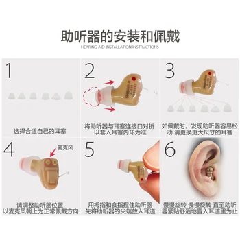 Livrare gratuita aparat auditiv Digital de Sunet Volum Ajustabil Voce Tare În ureche Căști Auzi Dispozitiv de Protecție S-9A Produse din China