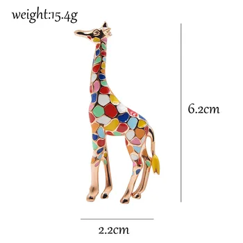 CINDY XIANG Email Girafa Broșe pentru Femei Animale Drăguț Pin Broșă Moda Bijuterii de Culoare de Aur Cadou Pentru Copii Rafinat Brose