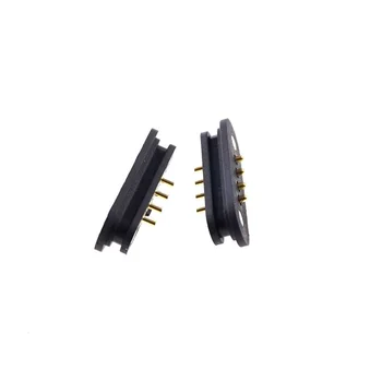 5 Perechi Magnet arc Pogo pin conector 4 pin Pas 2.5 mm prin gaura PCB Montare masculin feminin 2A 36V DC Max.Taxa De Putere
