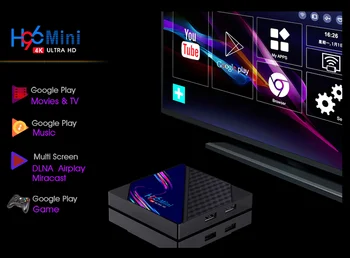New Sosire H96 Mini V8 Quad Core Smart TV Box Android 10.0 Suport DRM Youtube IPTV 4K TV Box Android 2020