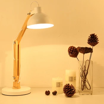 LukLoy Modernă cu LED-uri Lampa de Birou Creativ LED Masă Lampă de Birou Dormitor Masă Lumină de Metal Industrial Iluminat Studiu Living Hol