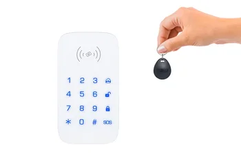 PGST Wireless 433MHz Tastatura Touch de Sprijin Tag-uri RFID Parola Wireless Keybord pentru Securitate Sistem de Alarmă Intrus de Alarmă Antifurt