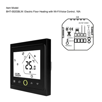 BHT-002GBLW WiFi Acasă Digital Controler de Temperatura Termostat pentru Cazan pe Gaz de Control Acasă Termostat de Cameră Caldă