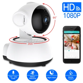 SDETER Camera de Securitate Wireless Camera IP WIFI Acasă CCTV aparat de Fotografiat 1080P 720P Audio de Supraveghere cu Viziune de Noapte de P2P Baby Monitor Cam