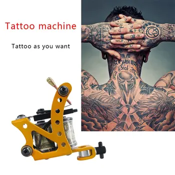 Completați Tatuaj Kit 2 Mașini Tatuaj Pistol Negru de Cerneală Set de Alimentare Mânere Body Art Unelte Set de Tatuaje Tatuaj Permanent Machiaj set