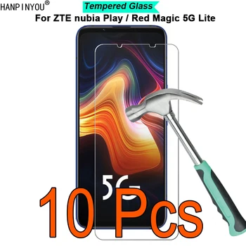 10 Buc/Lot Pentru ZTE nubia Play / Red Magic 5G Lite Duritate 9H 2.5 D Călită Călită de Sticlă de Film Protector de Ecran de Paza