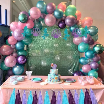 Mermaid Partidul DIY Decoratiuni Coada de Sirena Balon Ghirlanda Set Petreceri Aniversare pentru Copii Decoratiuni Nunta Arc Sta Baloon Decor