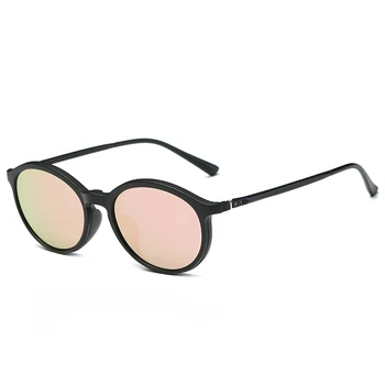 HJYBBSN Polarizat ochelari de Soare rotund Unisex Clip Pe Sunglasse Vintage Designer de Ochelari de Soare Barbat Femeie retro de sol masculino