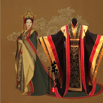 High-end Personaj personalizare Chineză de calitate superioară vechi costum de sex feminin HanFu Film TV împărăteasa amear ceremonia de Coada-coada