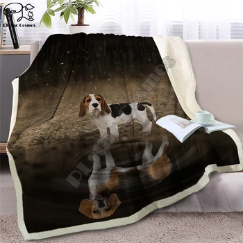 Pug Sherpa Pătură pe Paturi de Animale Arunca Pătură pentru Copii Câine Reflecție Cuvertură de pat 3D Catelus Bulldog francez Canapea Cover stil-1