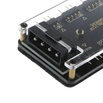 AURA SINCRONIZARE 5V 3-pin RGB 10 Hub-Splitter Alimentare SATA 3pin ARGB Adaptor Cablu de Extensie pentru GIGABYTE ASUS ASUS, ASRock LED