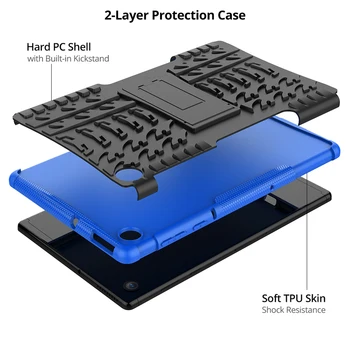 Caz pentru Lenovo Tab M10 Plus 10.3 FHD TB-X606F TB-X606X Tableta Caz cu Kickstand Grele Hibrid rezistent la Șocuri Capac de Protecție