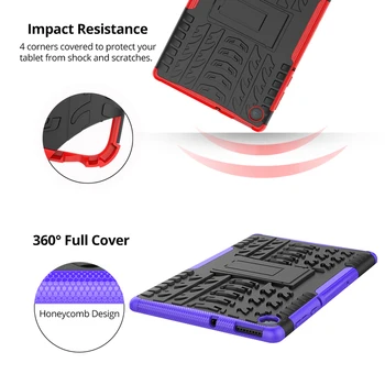 Caz pentru Lenovo Tab M10 Plus 10.3 FHD TB-X606F TB-X606X Tableta Caz cu Kickstand Grele Hibrid rezistent la Șocuri Capac de Protecție