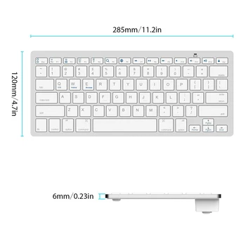 Zienstar Ultra Slim Wireless Bluetooth Tastatură pentru IPAD ,MACBOOK,LAPTOP, Computer PC și Android Comprimat ,NE Scrisoare engleză