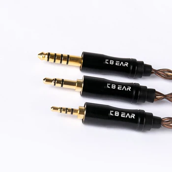KBEAR Caldura 4 Core 4N Singur Cyrstal Cupru Modernizate prin Cablu 2.5/3.5/4.4 MM cu MMCX/2PIN/QDC/TFZ pentru BLON BL-01 BL-03 KBEAR KS2