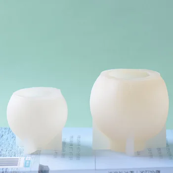 DIY Lumânare Matrite 3D Portocaliu Urât în Formă de Silicon Mucegai Manual Face Cadou de Ziua Instrument