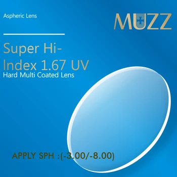MUZZ Ochi Ochelari de soare, Lentile de 1.67 Index mai Subțiri, mai ușoare de Înaltă Calitate Miopie Super tare Rășină Optice ochelari baza de Prescriptie medicala 2 BUC