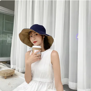 Johnature 2021 Nouă Primăvară-Vară coreea All-meci-verso Femei Găleată Pălării Casual 7 Culori Pescar de protecție Solară, Pălării