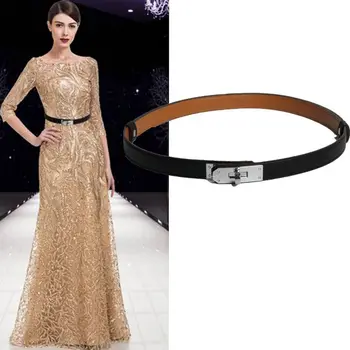 2020 Nou de Lux de Brand de Înaltă calitate Femei reale din Piele, Latime 1.8 cm Centuri de blocare de Aur cataramă rochie de blugi pulover centura betelie