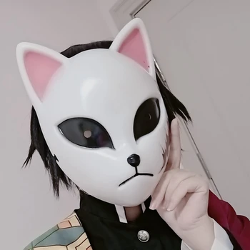 Sabito Cosplay Masca Anime Demon Slayer Kimetsu nu Yaiba Sabito Accesorii Costum Vulpe Masca Pentru Petrecere de Halloween Prop