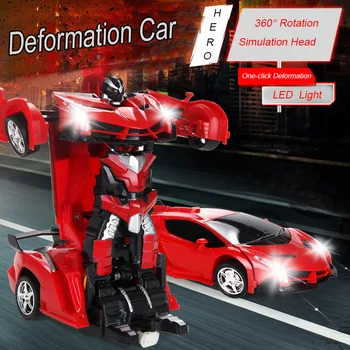 Noi 2 in 1 RC Jucărie Mașină de Transformare Roboți de Conducere Auto Vehicul Sport Modele de Masini Masina Control de la Distanță RC Jucărie Cadou pentru Baieti de Jucărie