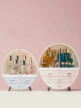 Moda Machiaj Nou Organizator de Mare Capacitate rezistent la apa si Praf Cosmetice Cutie de Depozitare Desktop Frumusete Sertarul de Depozitare
